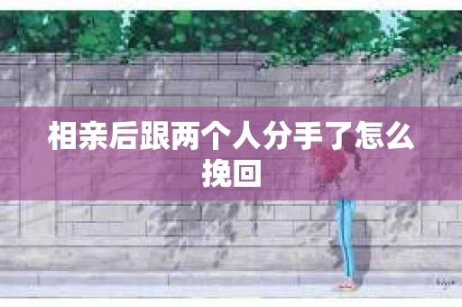 相亲后跟两个人分手了怎么挽回