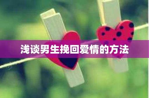 浅谈男生挽回爱情的方法