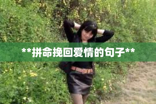 **拼命挽回爱情的句子**