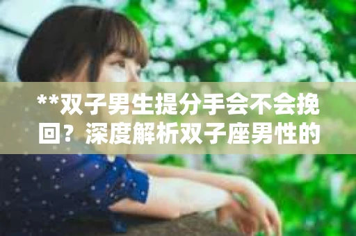 **双子男生提分手会不会挽回？深度解析双子座男性的情感决策**