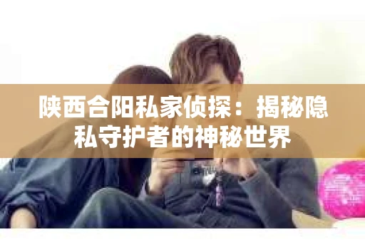 陕西合阳私家侦探：揭秘隐私守护者的神秘世界