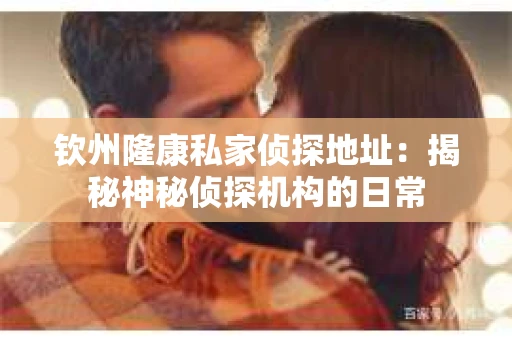 钦州隆康私家侦探地址：揭秘神秘侦探机构的日常