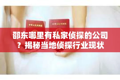 邵东哪里有私家侦探的公司？揭秘当地侦探行业现状