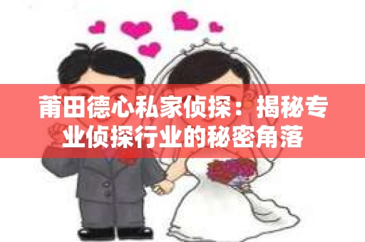 莆田德心私家侦探：揭秘专业侦探行业的秘密角落