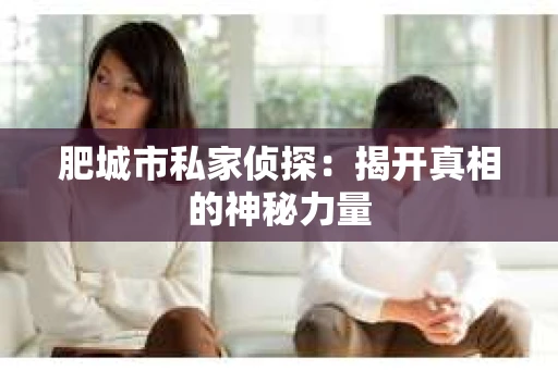 肥城市私家侦探：揭开真相的神秘力量