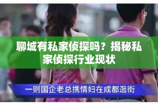 聊城有私家侦探吗？揭秘私家侦探行业现状