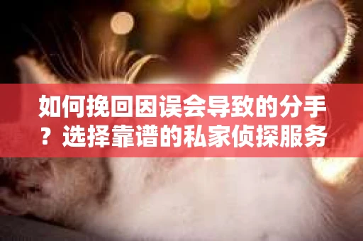 如何挽回因误会导致的分手？选择靠谱的私家侦探服务指南