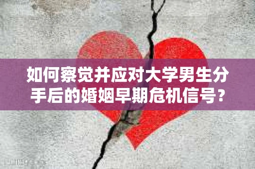 如何察觉并应对大学男生分手后的婚姻早期危机信号？