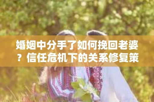 婚姻中分手了如何挽回老婆？信任危机下的关系修复策略