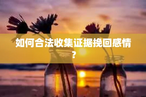 如何合法收集证据挽回感情？